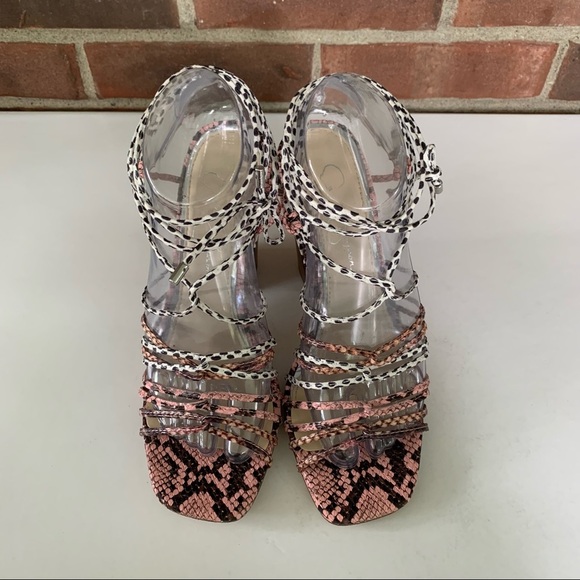 Jessica Simpson Women's Milaye Block Heel Sandals Mauve Combo Size US 8 M - Picture 3 of 8